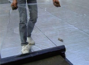 adhesive waterproof sheet：Construction Method