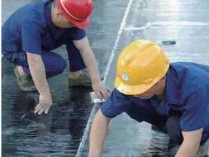 adhesive waterproof sheet：Construction Method